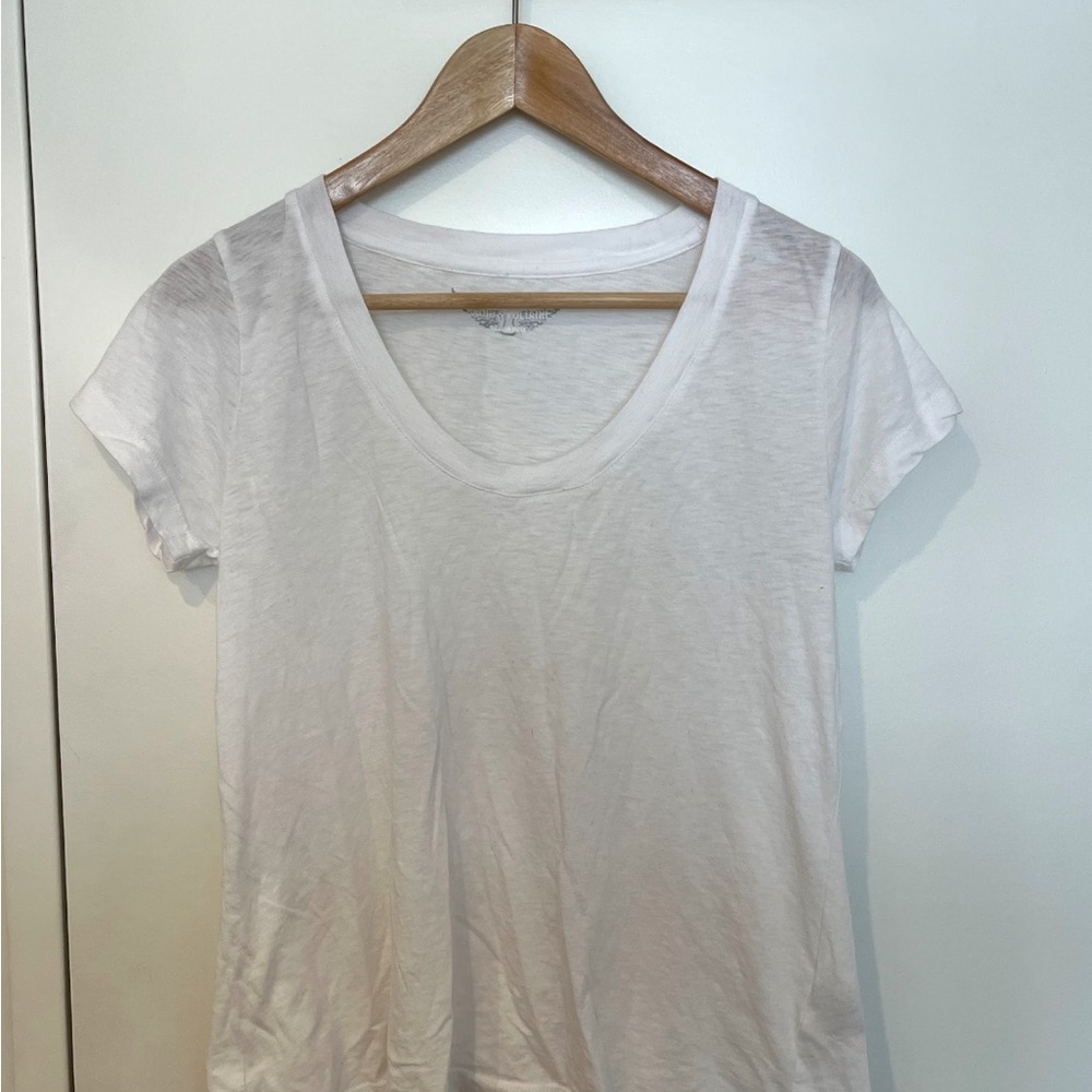 Zadig & Voltaire White Fitted Short Sleeve Tee